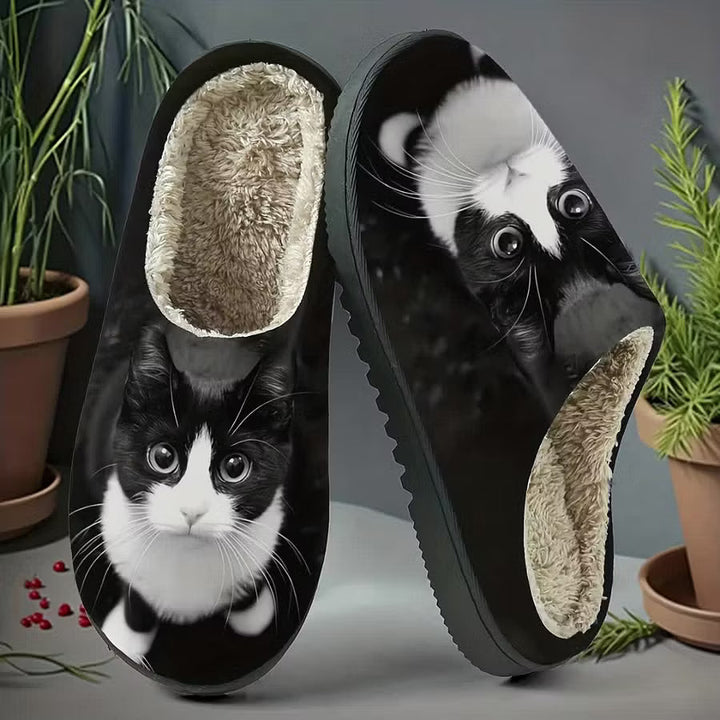 ジータ - 超ソフト 猫柄 ルームスリッパ